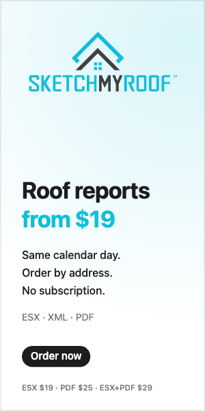 Sketch My Roof: order a roof report by address, same-day delivery, no subscription.